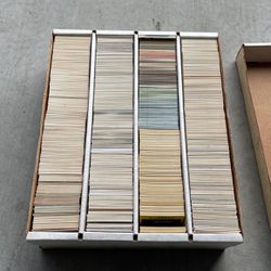4 Row Box Of Vintage Baseball Cards 