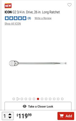 Icon G2 3/4” Drive 26” Long Ratchet