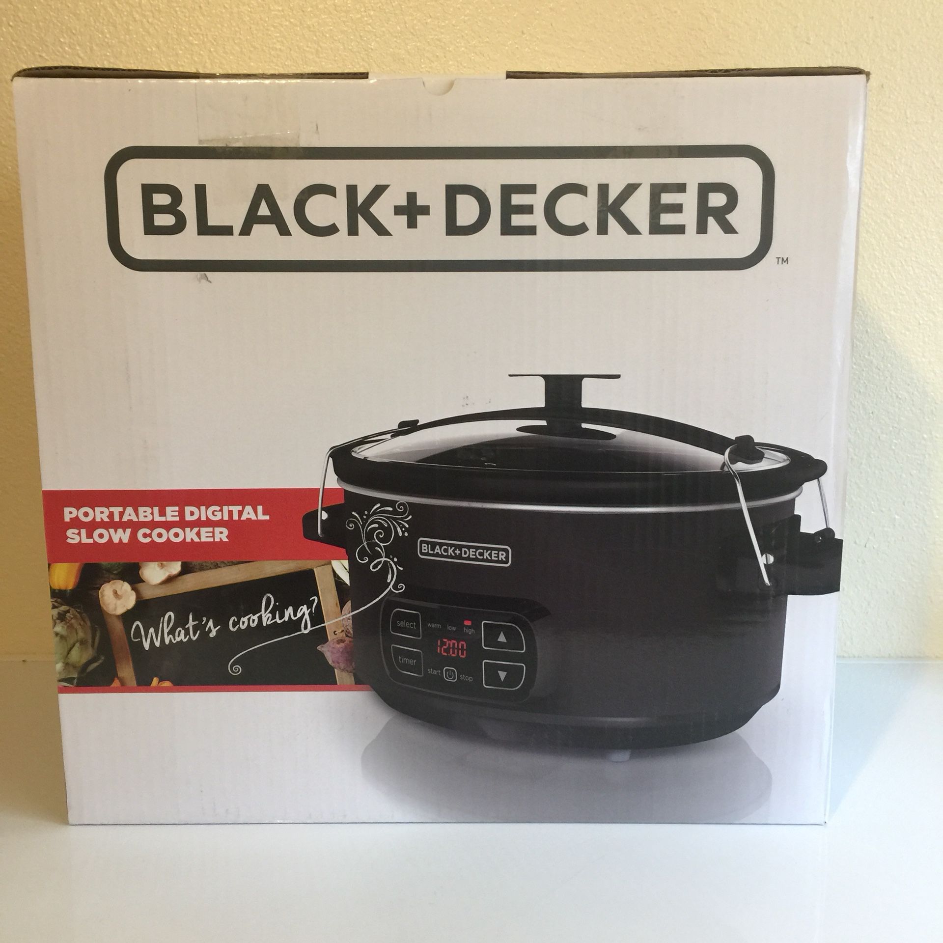 BLACK+DECKER 7-Quart Digital Slow Cooker with Chalkboard Surface, Slate,  SCD4007