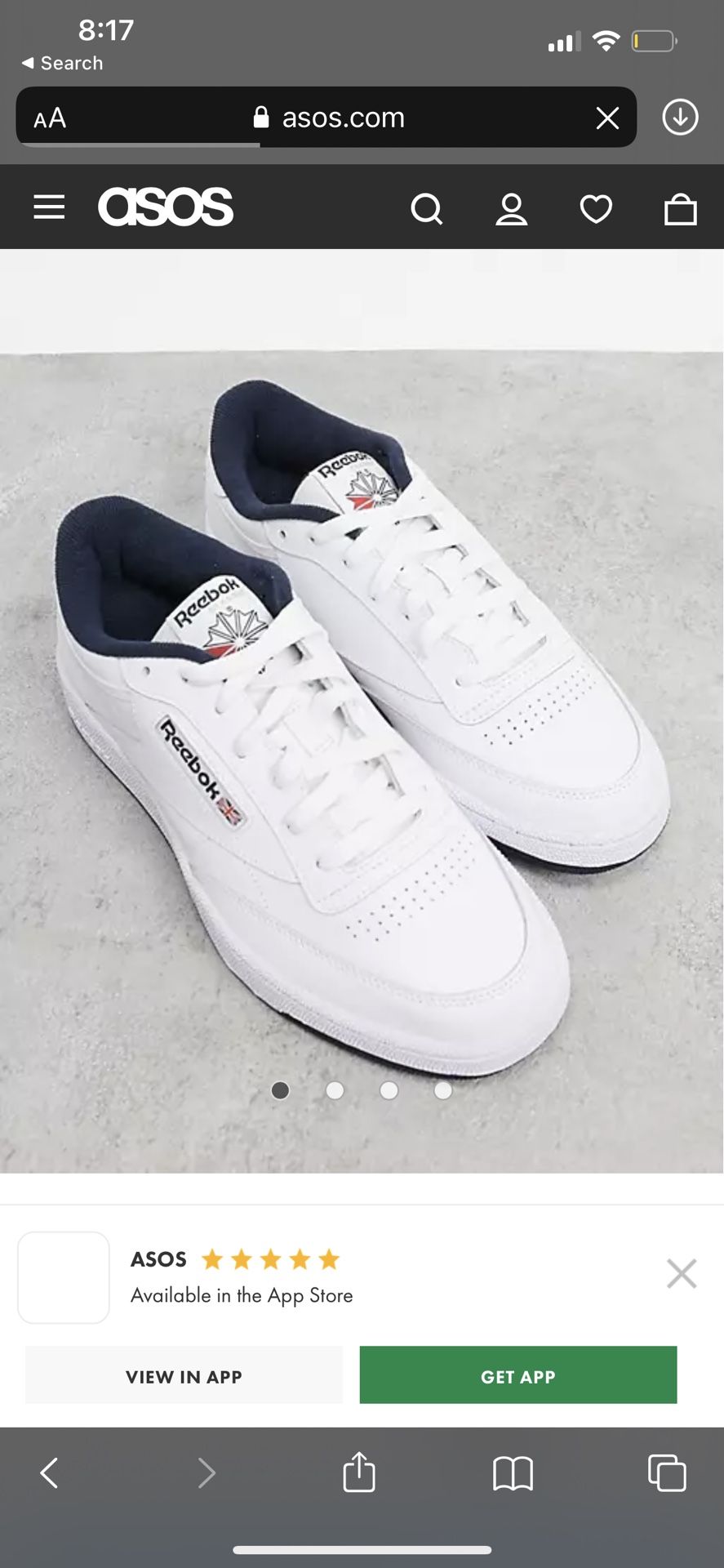 Reebok Classic White And Blue Size 9.5