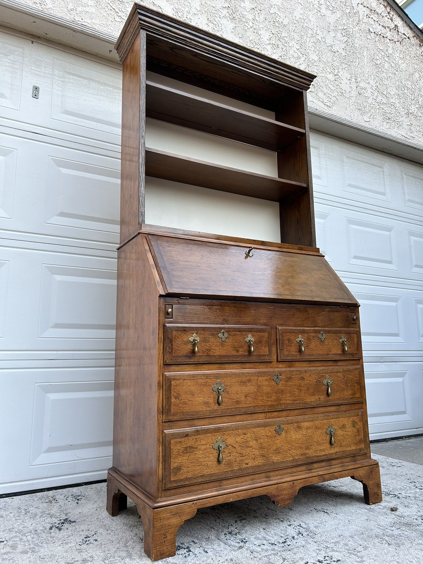 Henredon Oak Writing Desk/Bookcase/Secretary desk