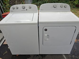 Whirlpool washer and electric matching set.
