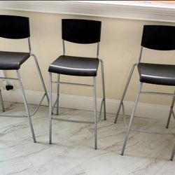 Bar stools - Black on Gray