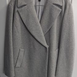 Women's Italian Wool Coat, Mario Bellucci for Banana Republic,  Size M, Grey