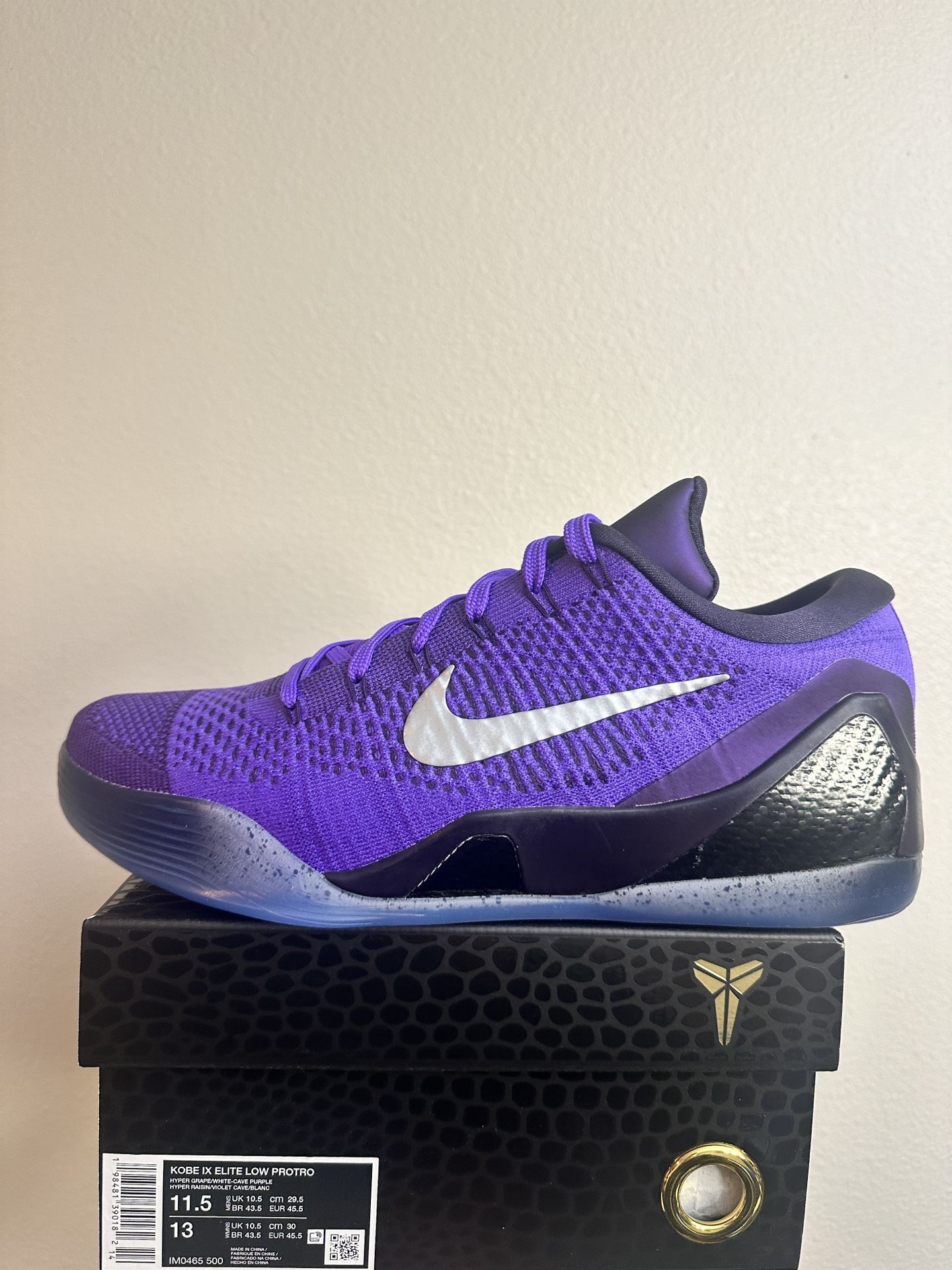 Nike Kobe 9 Elite Low Protro 'Moonwalker' Mens 11.5