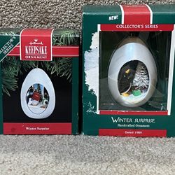 HALLMARK KEEPSAKE ORNAMENT “WINTER SURPRISE” 1(contact info removed) Penguin egg set of 2
