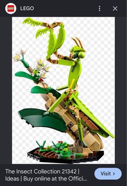Chinese mantis build from the LEGO Ideas The Insect Collection (21342) set