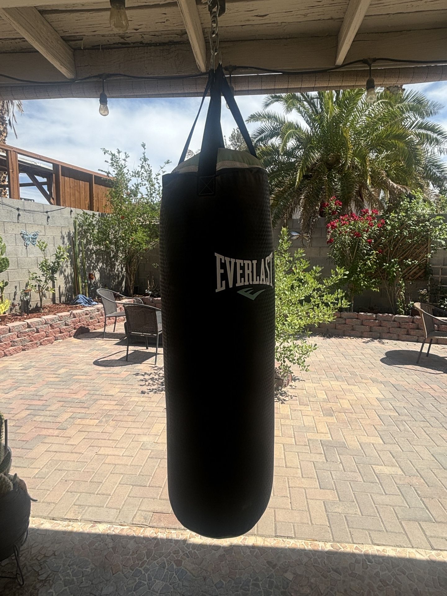 Punching bag and gloves