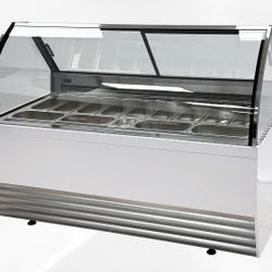 NSF 13 pan Gelato Ice Cream Display Showcase DW-13R