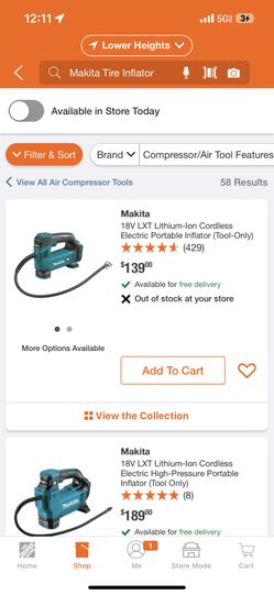Makita Tire Inflator