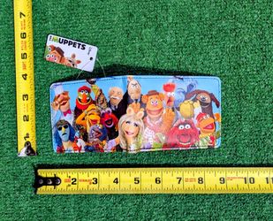 The Muppets Vegan Leather Buckle-Down Disney Character Pose Bi-Fold Wallet NWT