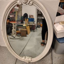 Huge Beautiful  Large Vintage Wood Frame Mirror In Spring Hill