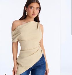Off shoulder cream top