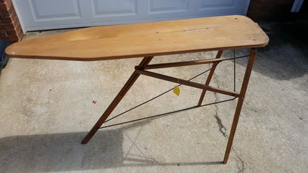 Vintage wooden ironing board