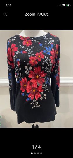 NWT Kathy Daniel’s floral sweater