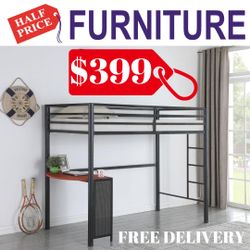 Sale 🎈twin Loft Bed With Desk (no Mattress) Free Delivery 