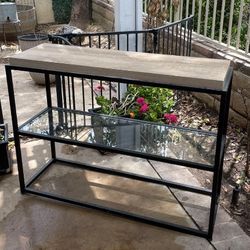 Metal & Glass Console Table