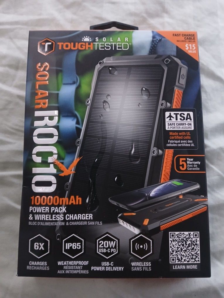 Solar ROC10 power bank 10.000mAh with wireless charger