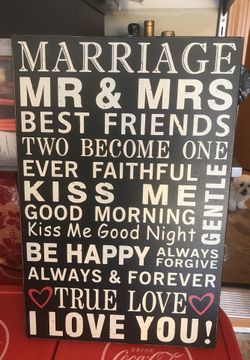 Wedding sign....16” X 24”