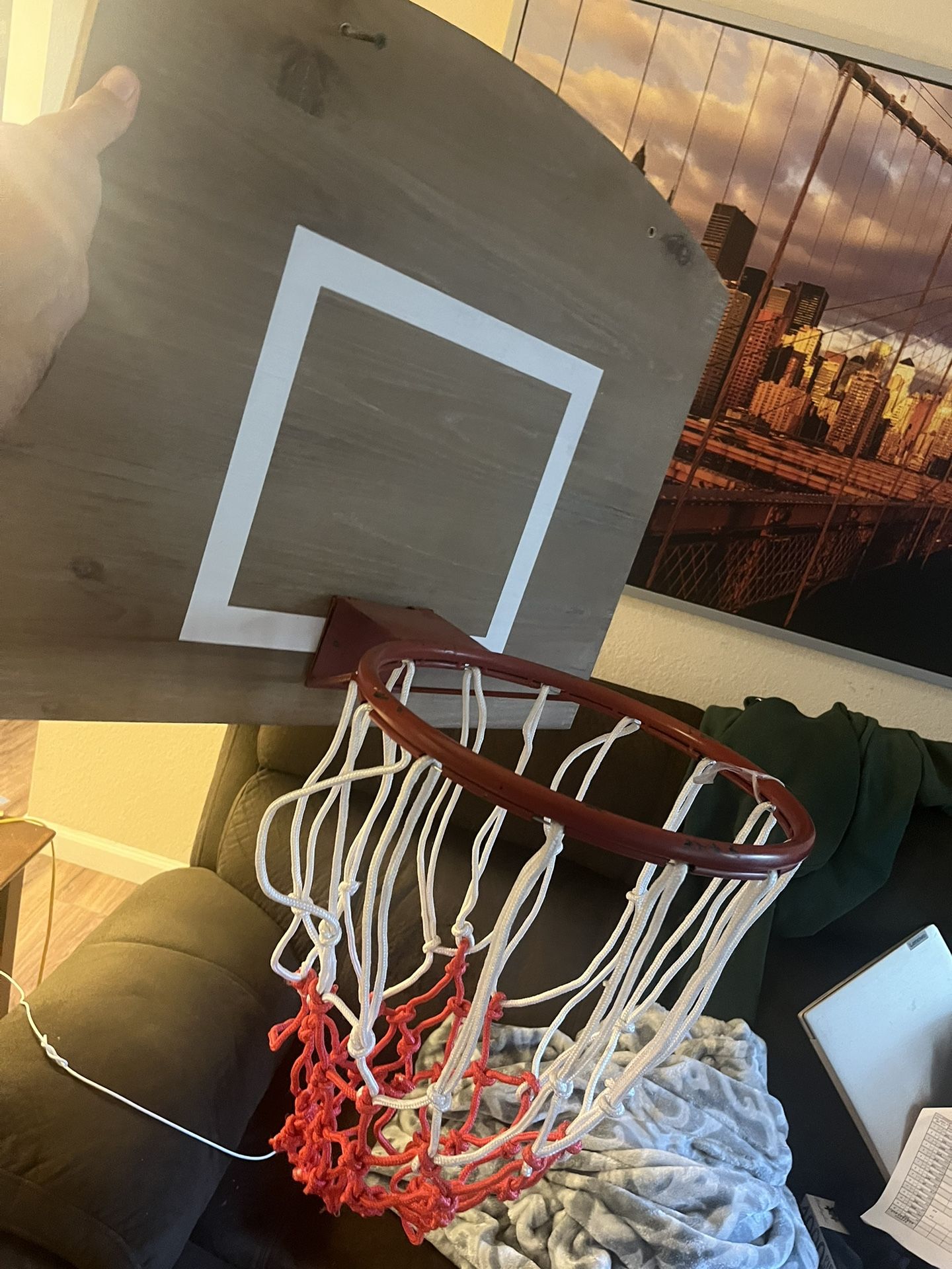 Wood Basketball, Hoop