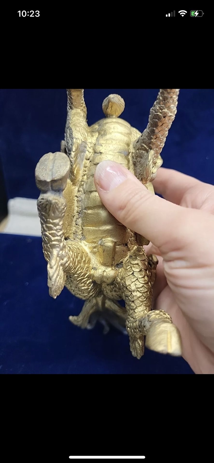 Antique Brass Chi Lin Qilin Kirin Mythical Hooved Chimerical Creature 6”