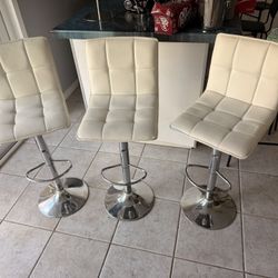 Bar Stool, Adjustable Swivel Barstools, Armless Hydraulic