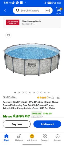 16 ft by 4 ft tall above ground pool with pump and ladder used it for 2 months taking it down