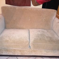 Suede Loveseat