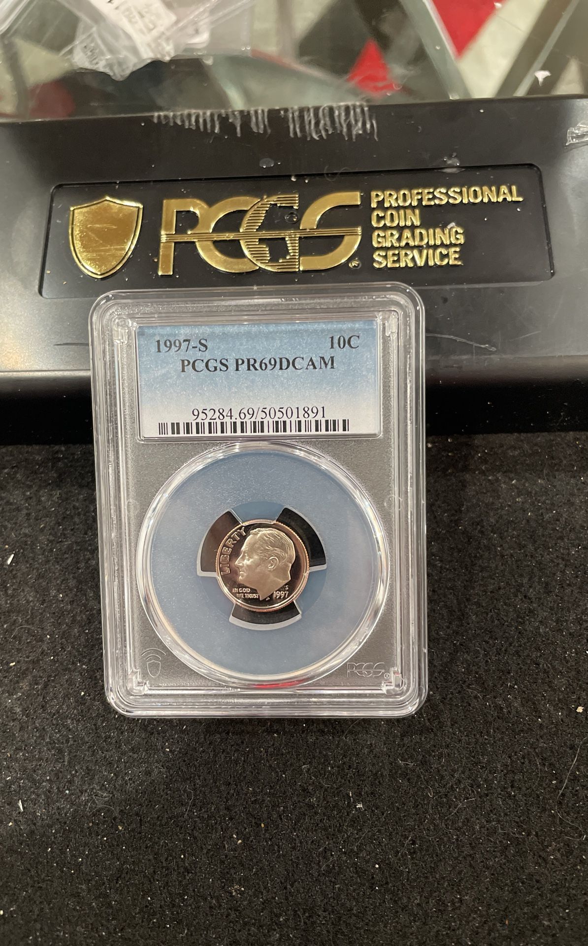 1997 S Gem Proof Roosevelt Dime Graded At PR69 With A Deep Cameo C-19