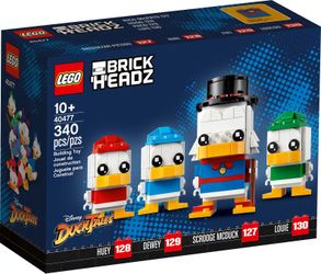 LEGO DUCKTALES BRICKHEADZ: Scrooge McDuck, Huey, Dewey & Louie (40477)