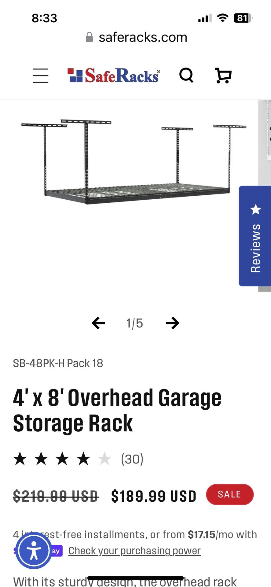 SafeRacks Garage Storage Racks