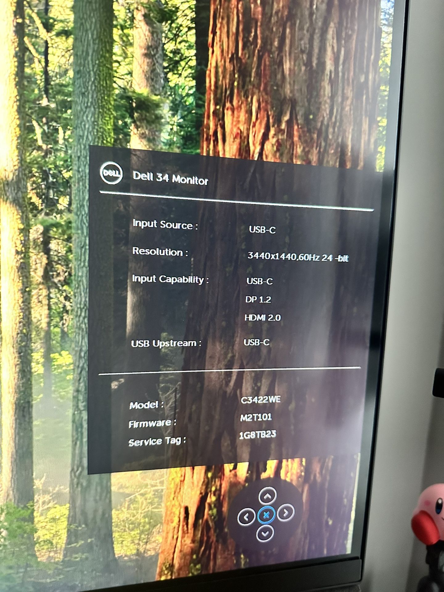 Dell 34” Ultrawide Monitor (C3422WE) – USB-C, WQHD, Built-in Webcam