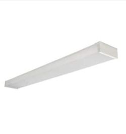 4 ft. 120-Volt 3800 Lumens White Integrated LED Wraparound Light with Prismatic Lens

