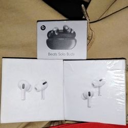 New Apple Airpods Pros 1 & 2 And Dre Beats Solo Earbuds Headphones 