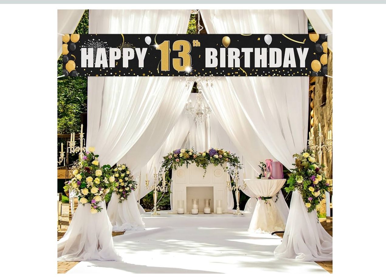 13th Birthday Banner