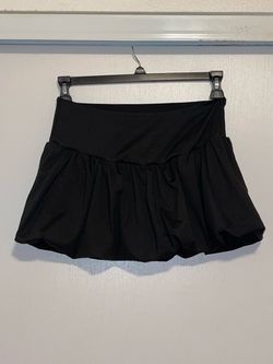 Black Bubble Mini Skort