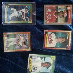 Fleer Eric Davis Rookie. And Topps Sammy Sosa, Mark Mcgwire, Curt Schilling, Bernie Williams