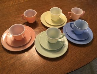 Vintage Colored Dishes