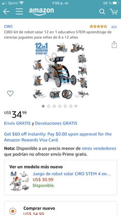 CIRO kit de robot solar 12 en 1 educativo STEM aprendizaje de ciencias juguetes para niños de 8 a 12 años