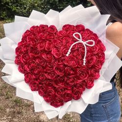 Heart Bouquet For Valentines Day / Ramo De Corazón Día De San Valentin 