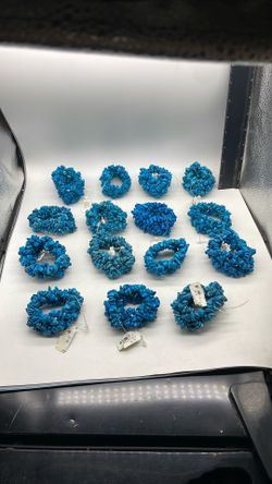 X15 turquoise Rock Clyster Napkin Rings 🍴 NWT 🍴