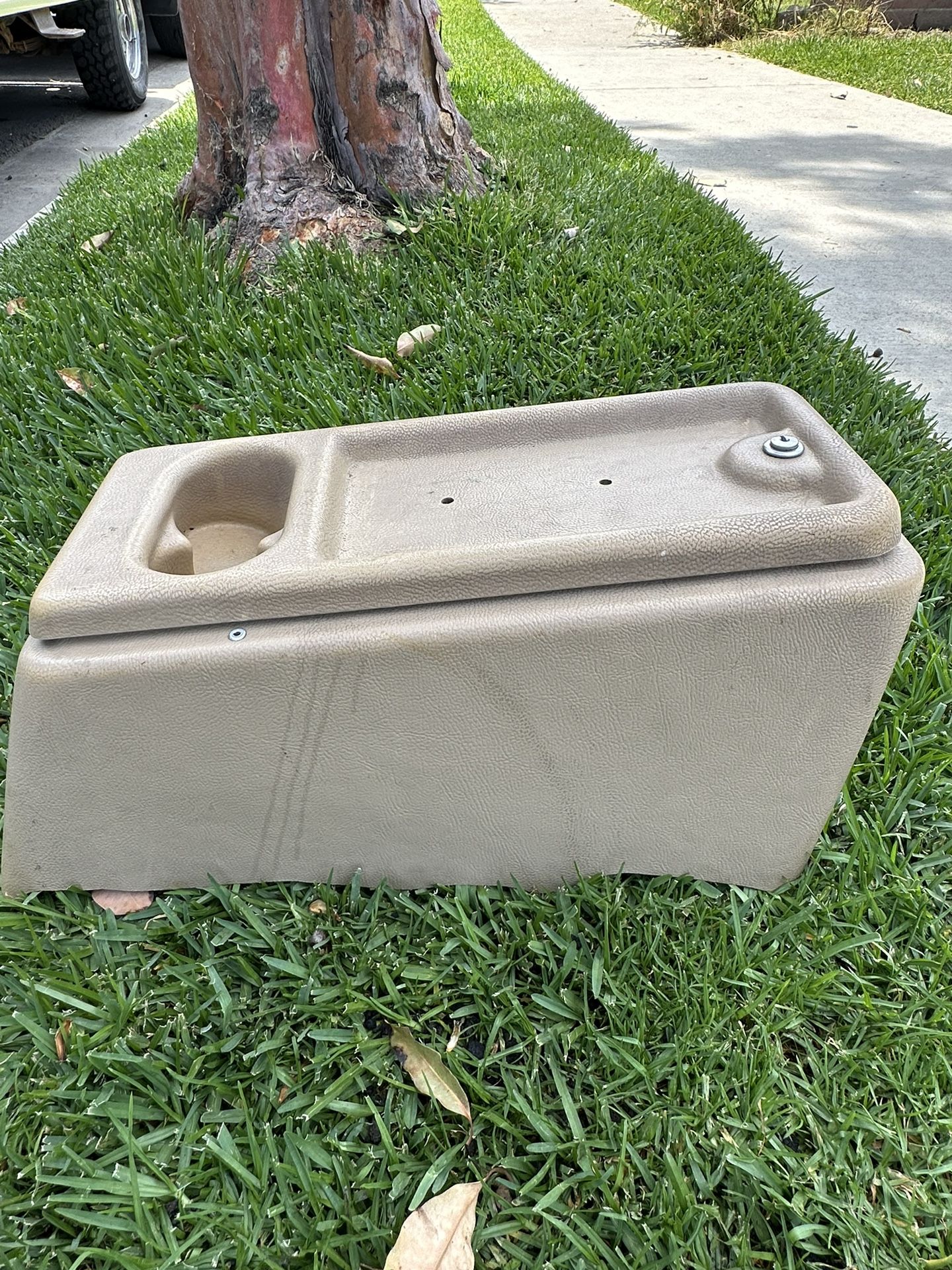 Jeep Wrangler Yj Cj Oem Center Console 76-95 Tan With Key
