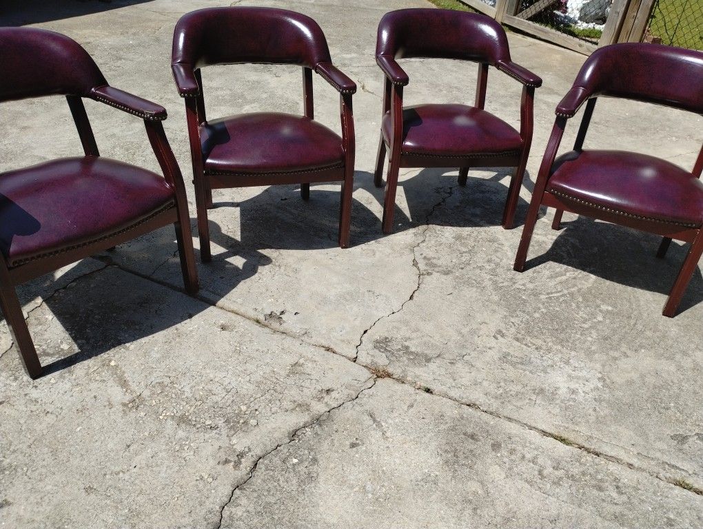 4 Leather Chairs 