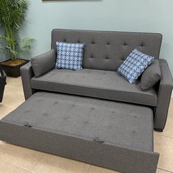 New Gray Sofa Couch Sleeper 