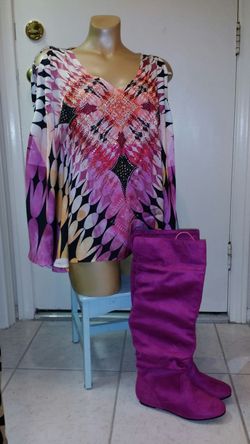 Poncho SHIRT over knee BOOTS see offers!