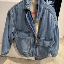 90s Big Jean Jacket Warm 