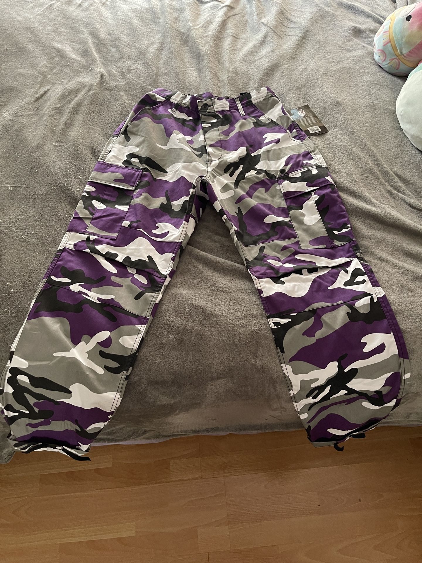 Purple Camo Cargo Pants By Goodbye Bread