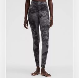 Lululemon Align Leggings 25” Diamond Dye Grey High Rise Size 0