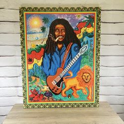 Large John Chaney Bob Marley Jamaican Art