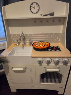 Kids’ Play Kitchen Set — Includes Food, Pots, Pans & Accessories